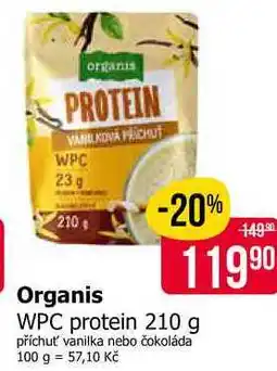 Teta Organis WPC protein 210 g příchuť vanilka nebo čokoláda nabídka