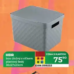 Tamda Foods HDR box úložný s víčkem plastový šedý 36x27x23cm nabídka