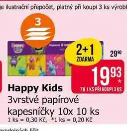 Teta Happy Kids 3vrstvé papírové kapesníčky 10x 10 ks nabídka