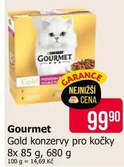 Teta Gourmet Gold konzervy pro kočky 8×85 g, vybrané druhy 680g nabídka