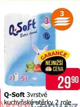Teta Q-Soft 3vrstvé kuchyňské utěrky 2 role nabídka
