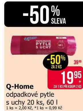 Teta Q-Home odpadkové pytle s uchy 20 ks, 60 l nabídka