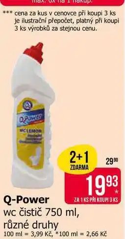 Teta Q-Power wc čistič 750 ml, různé druhy nabídka
