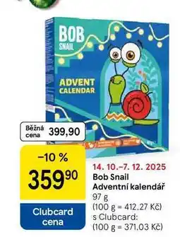 Tesco Bob Snail Adventní kalendář, 97 g nabídka