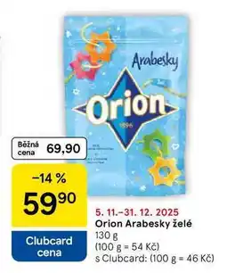 Tesco Orion Arabesky želé, 130 g nabídka