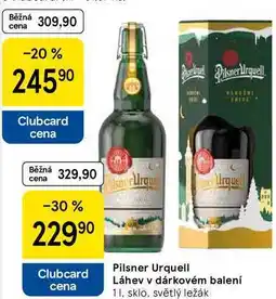 Tesco Pilsner Urquell Láhev v dárkovém balení, 1 l, sklo, světlý ležák nabídka