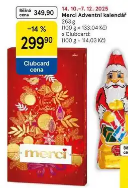 Tesco Merci Adventní kalendář, 263 g nabídka