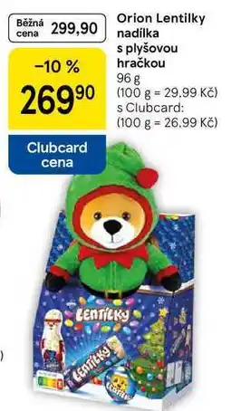 Tesco Orion Lentilky nadílka s plyšovou hračkou, 96 g nabídka