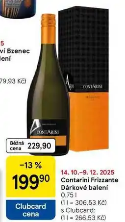 Tesco Contarini Frizzante Dárkové balení, 0.75 l nabídka