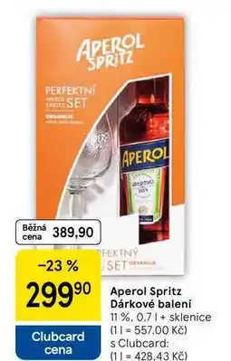 Tesco Aperol Spritz Dárkové balení 11 %, 0.7 1+ sklenice nabídka