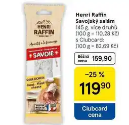Tesco Henri Raffin Savojský salám, 145 g nabídka