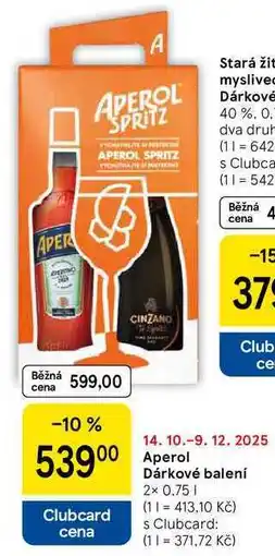 Tesco Aperol Dárkové balení, 2× 0,75 l nabídka