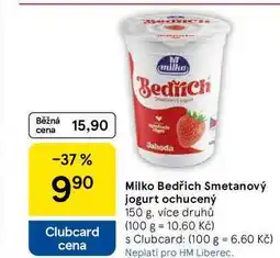 Tesco Milko Bedřich Smetanový jogurt ochucený, 150 g, více druhů nabídka