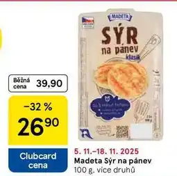 Tesco Madeta Sýr na pánev, 100 g, více druhů nabídka