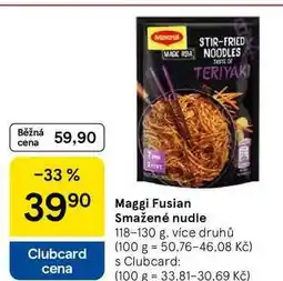 Tesco Maggi Fusian Clubcard Smažené nudle, 118-130 g. více druhů nabídka