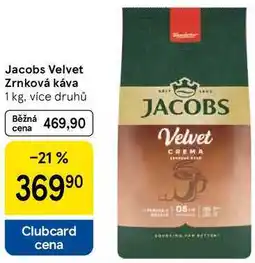 Tesco Jacobs Velvet Zrnková káva, 1 kg nabídka