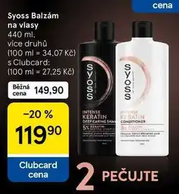 Tesco Syoss Balzám na vlasy, 440 ml. více druhů nabídka