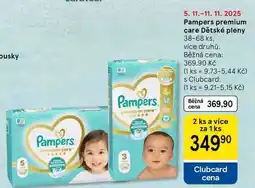 Tesco Pampers premium care Dětské pleny, 38-68 ks, více druhů nabídka