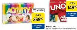 Tesco Activity Děti, společenské hry nabídka