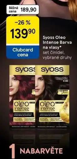 Tesco Syoss Oleo Intense Barva na vlasy, set činidel. vybrané druhy nabídka