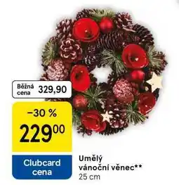 Tesco Umělý vánoční věnec, 25 cm nabídka