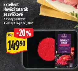 Albert Excellent Hovězí tatarák ze svíčkové nabídka