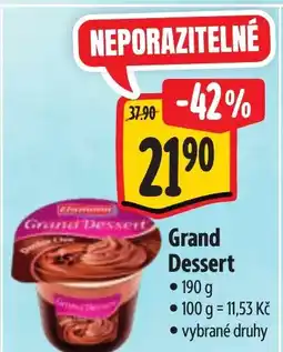 Albert Grand Dessert nabídka