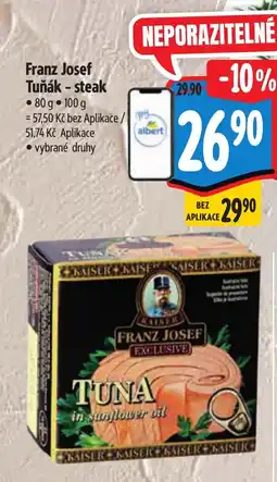 Albert Franz Josef Tuňák - steak nabídka