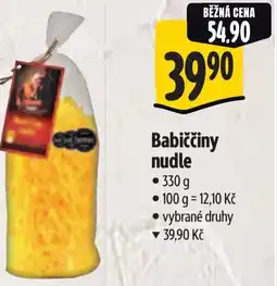 Albert Babiččiny nudle nabídka