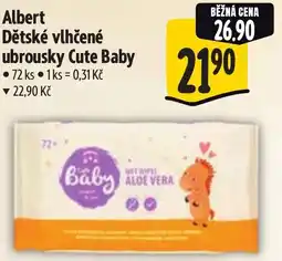 Albert Albert Dětské vlhčené ubrousky Cute Baby nabídka