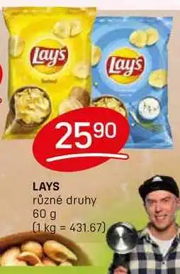Flop LAYS různé druhy 60 g nabídka