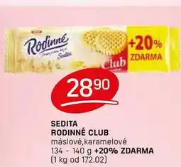 Flop SEDITA RODINNÉ CLUB máslové, karamelové 134 - 140 g nabídka