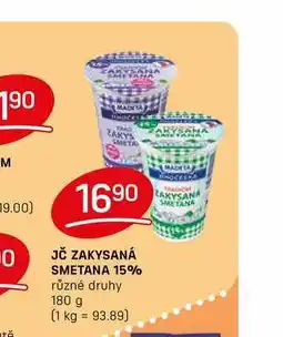 Flop JČ ZAKYSANÁ SMETANA 15% různé druhy 180 g nabídka