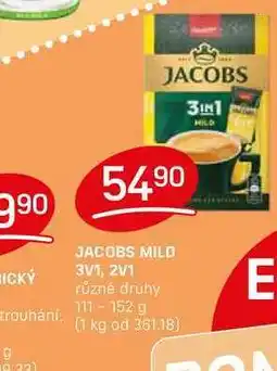 Flop JACOBS MILD 3V1, 2V1 různé druhy 111-152 g nabídka