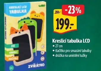 Albert Kreslicí tabulka LCD nabídka