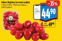 Albert Albert Rajčata červená oválná nabídka