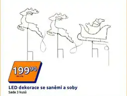 Action Led dekorace se saněmi a soby nabídka