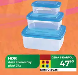 Tamda Foods HDR dóza čtverecový plast nabídka