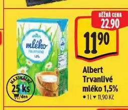 Albert Trvanlivé mléko nabídka