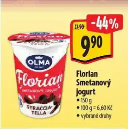 Albert Florian smetanový jogurt nabídka