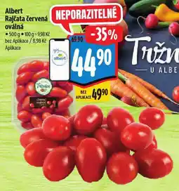 Albert Rajčata červeá oválná nabídka