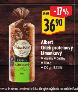 Albert Chléb proteinový lámankový nabídka
