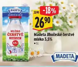 Albert Madeta jihočeské čerstvé mléko nabídka