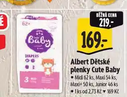Albert Cute baby dětské plenky nabídka