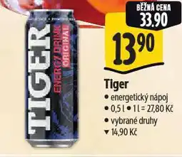 Albert Tiger energy drink nabídka