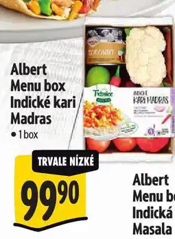 Albert Menu box indické kari madras nabídka