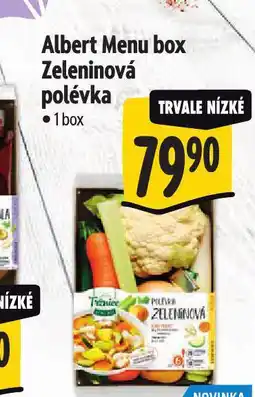 Albert Menu box zeleninová polévka nabídka