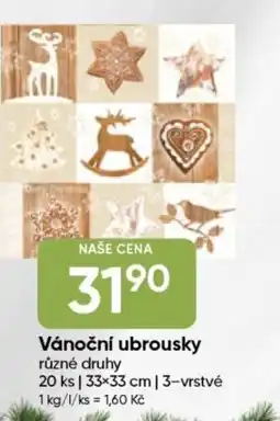 Hruška Vánoční ubrousky nabídka