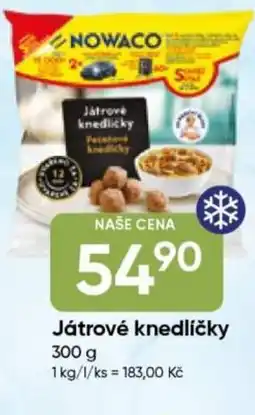 Hruška NOWACO Játrove knedličky nabídka