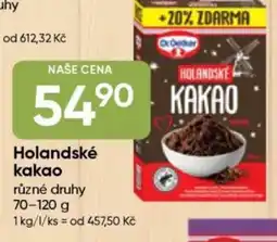 Hruška Dr. Oetker Holandské kakao nabídka